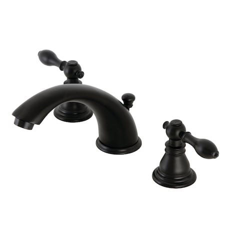 Kingston Brass KB960ACL Widespread Bathroom Faucet with Retail Pop-Up, Matte Black KB960ACL